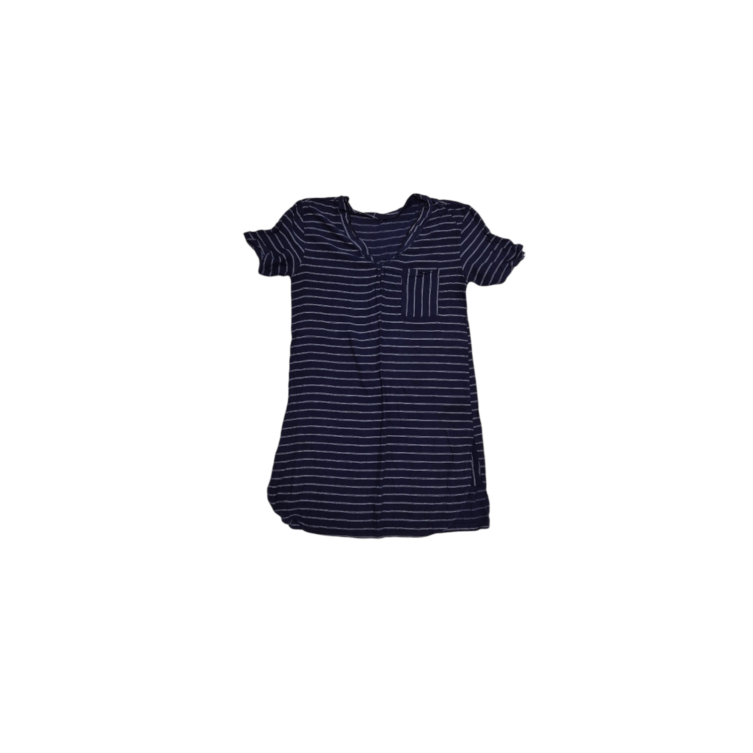 Blusa azul-marinho listrada