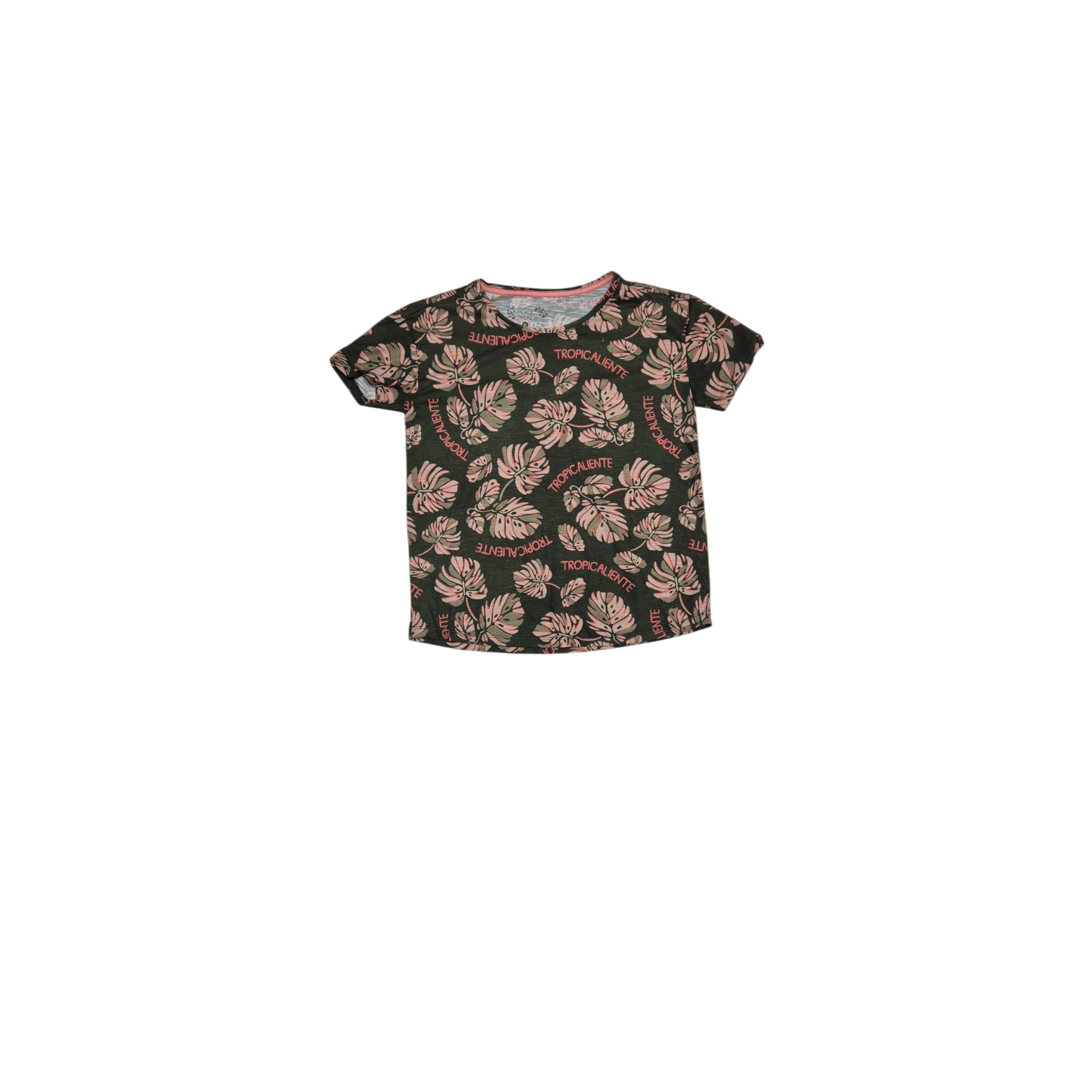 Camiseta estampada de folhagens