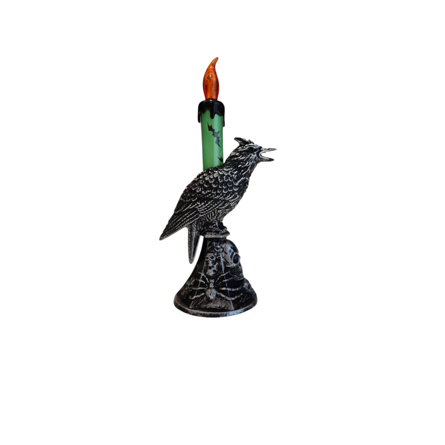 Castiçal de corvo com vela