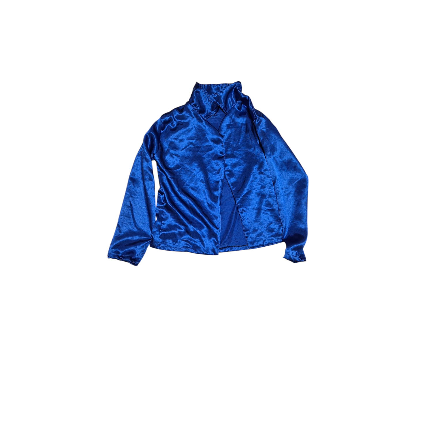 Jaqueta azul royal de cetim
