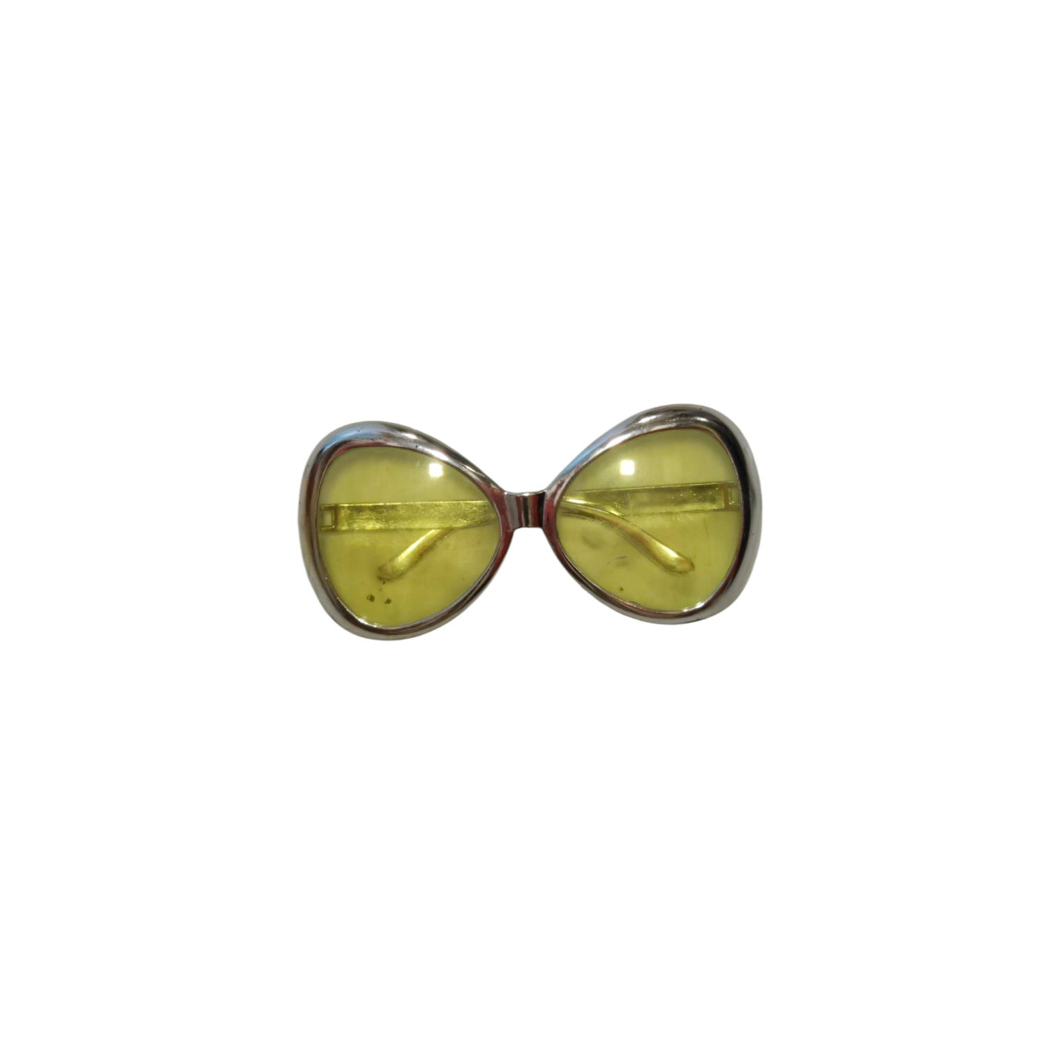 Óculos retrô com lentes amarelas