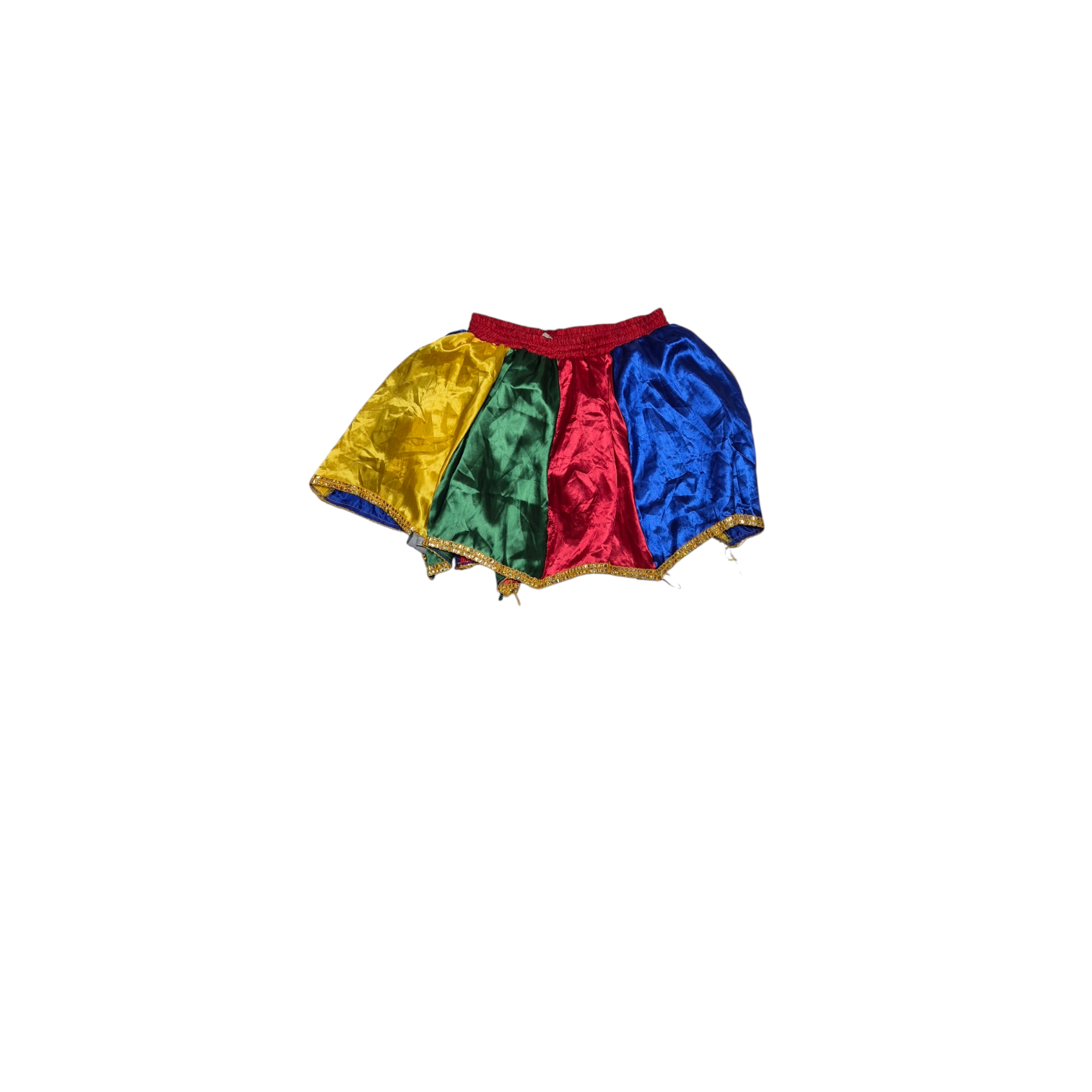 Saia curta de gomos coloridos