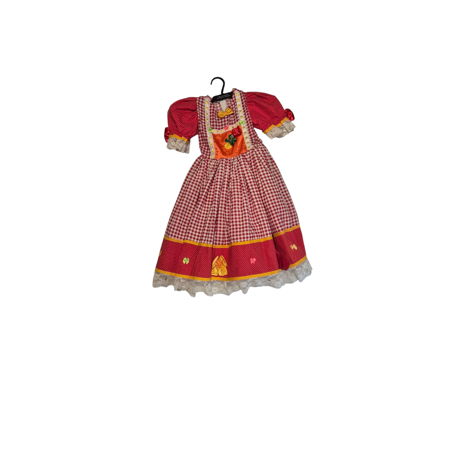 Vestido caipira xadrez vermelho