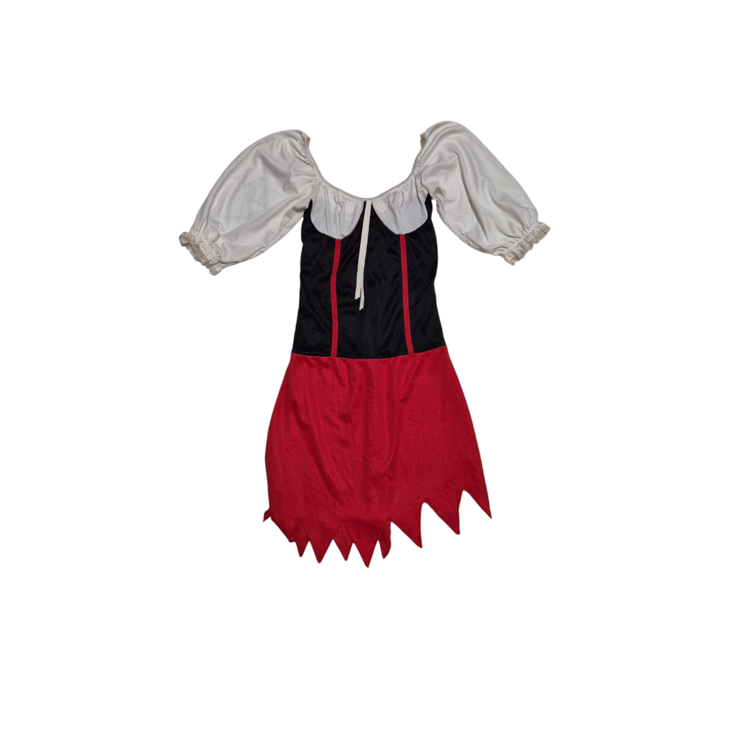 Vestido camponesa preto e vermelho