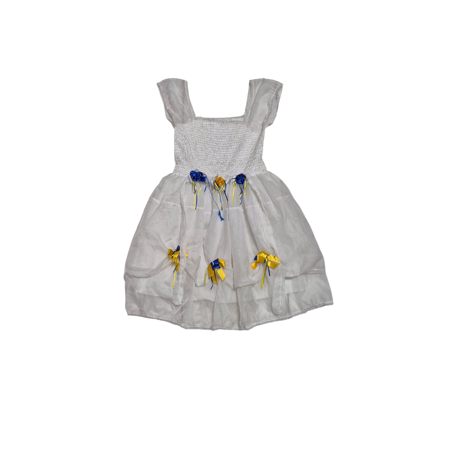 Vestido infantil branco com flores